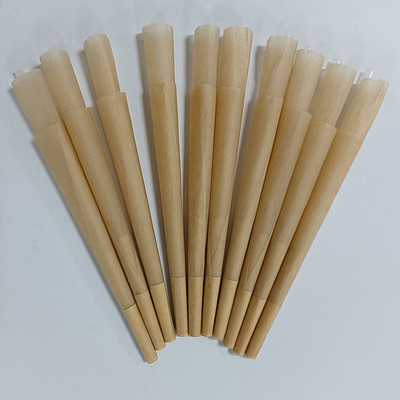 Logo Pribadi Dicetak Hemp Pre Roll Cone Brown White 30mm Filter